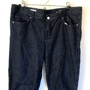 GAP Tall Length Pinstriped Dark Navy Skinny Jeans